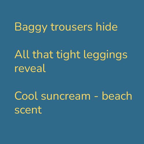 Baggy trousers hide