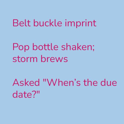 Belt buckle imprint