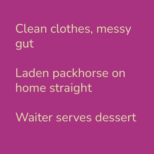 Clean clothes, messy gut