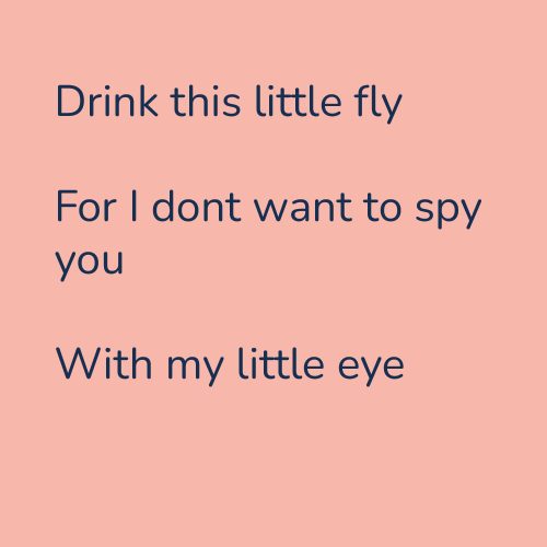 Drink this little fly