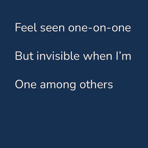 Feel seen one-on-one