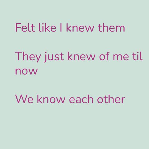 Felt like I knew them