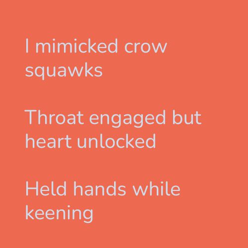 I mimicked crow squarks