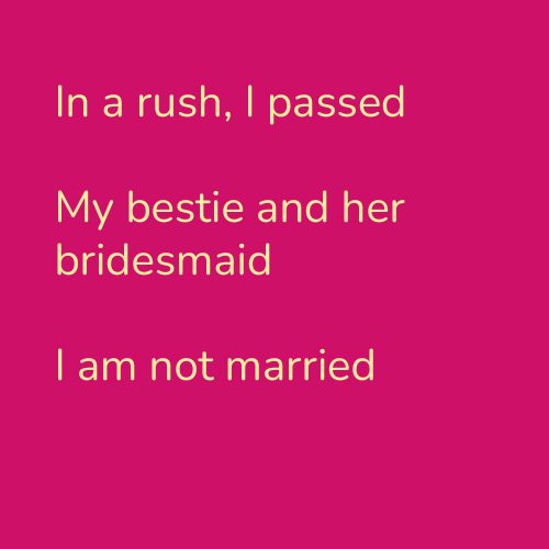 In a rush, I passed