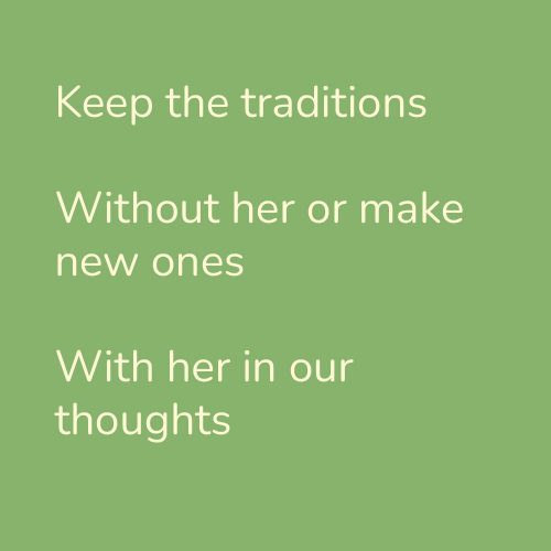 Keep the traditions