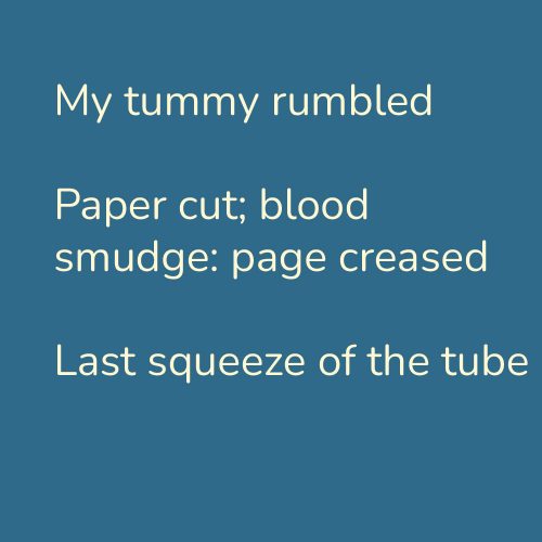 My tummy rumbled