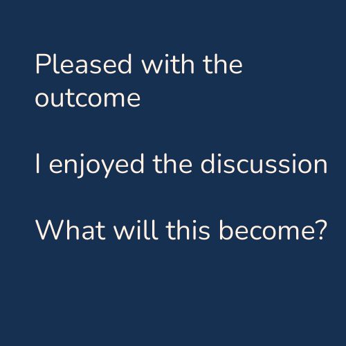 Pleased with the outcome