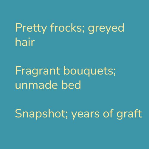 Pretty frocks; greyed hair