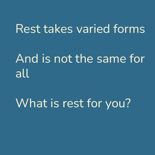 Rest takes varied forms