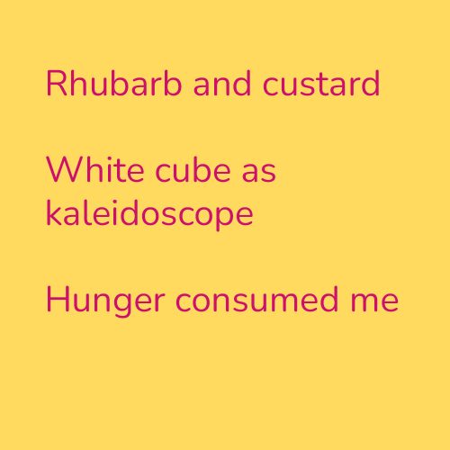 Rhubarb and custard