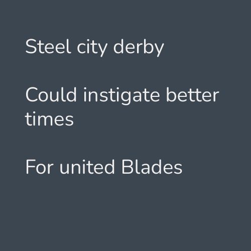 Steel city derby