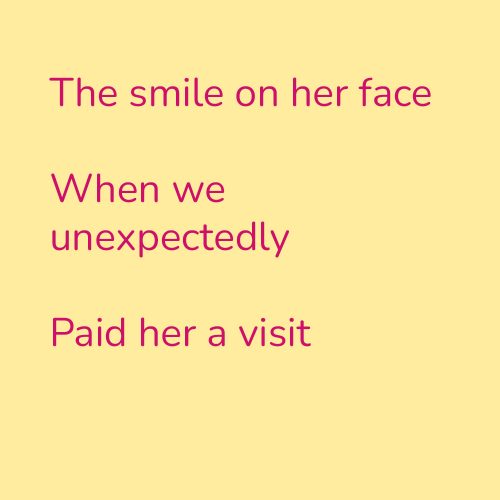 The smile on her face