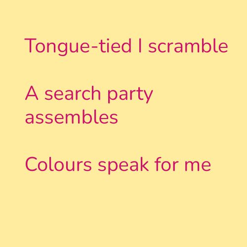 Tongue tied I scramble