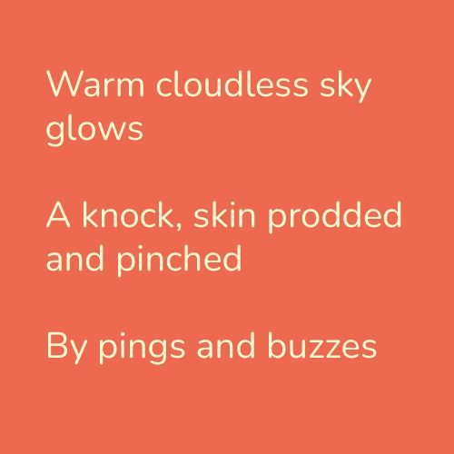 Warm cloudless sky glows
